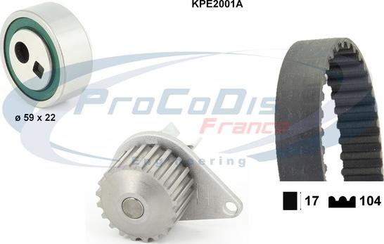 Procodis France KPE2001A - Pompe à eau + kit de courroie de distribution cwaw.fr