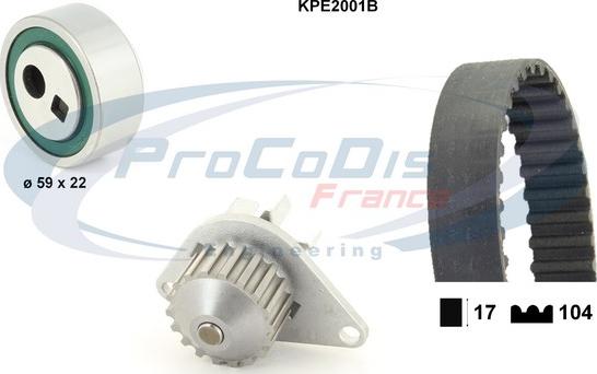 Procodis France KPE2001B - Pompe à eau + kit de courroie de distribution cwaw.fr