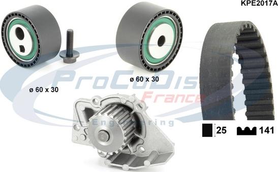 Procodis France KPE2017A - Pompe à eau + kit de courroie de distribution cwaw.fr