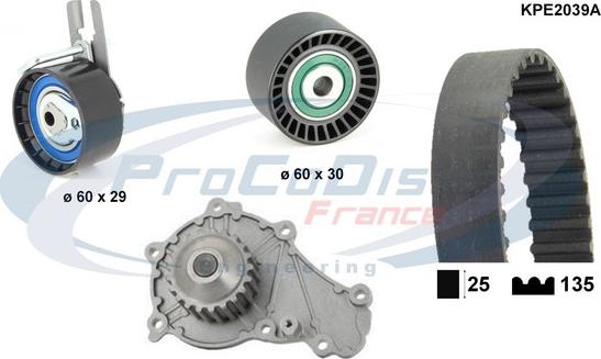 Procodis France KPE2039A - Pompe à eau + kit de courroie de distribution cwaw.fr