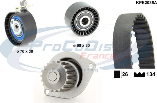 Procodis France KPE2035A - Pompe à eau + kit de courroie de distribution cwaw.fr