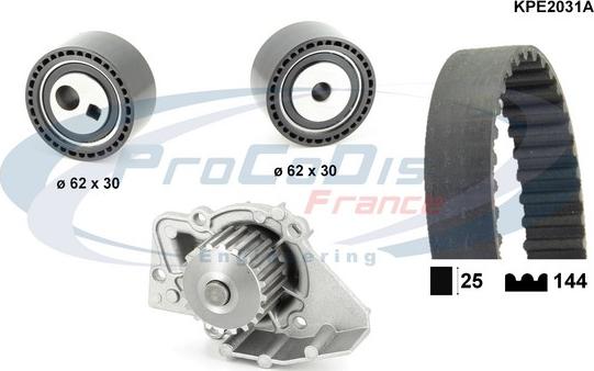 Procodis France KPE2031A - Pompe à eau + kit de courroie de distribution cwaw.fr