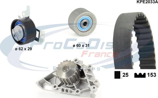 Procodis France KPE2033A - Pompe à eau + kit de courroie de distribution cwaw.fr