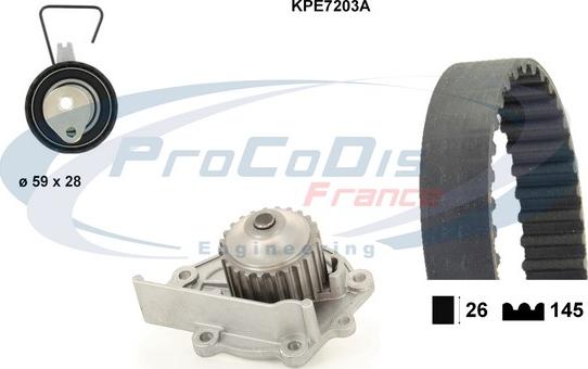 Procodis France KPE7203A - Pompe à eau + kit de courroie de distribution cwaw.fr