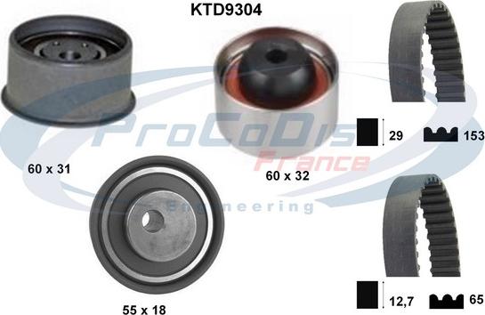 Procodis France KTD9304 - Kit de distribution cwaw.fr