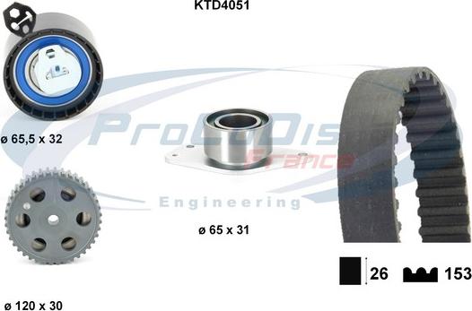 Procodis France KTD4051 - Kit de distribution cwaw.fr