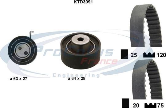 Procodis France KTD3091 - Kit de distribution cwaw.fr