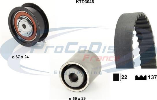 Procodis France KTD3046 - Kit de distribution cwaw.fr