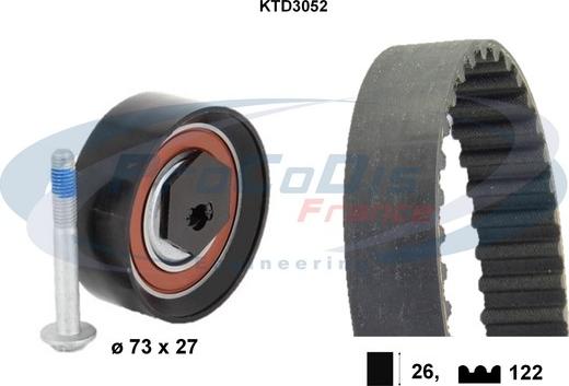 Procodis France KTD3052 - Kit de distribution cwaw.fr