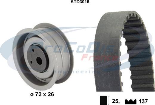 Procodis France KTD3016 - Kit de distribution cwaw.fr