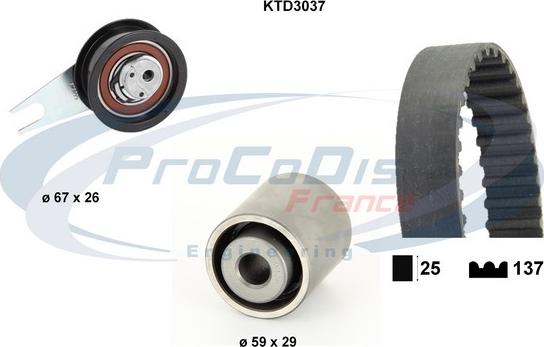 Procodis France KTD3037 - Kit de distribution cwaw.fr