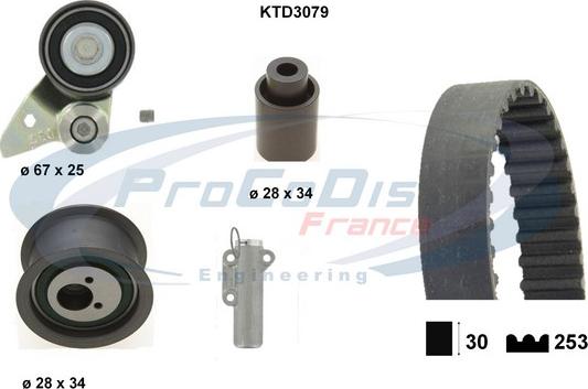 Procodis France KTD3079 - Kit de distribution cwaw.fr