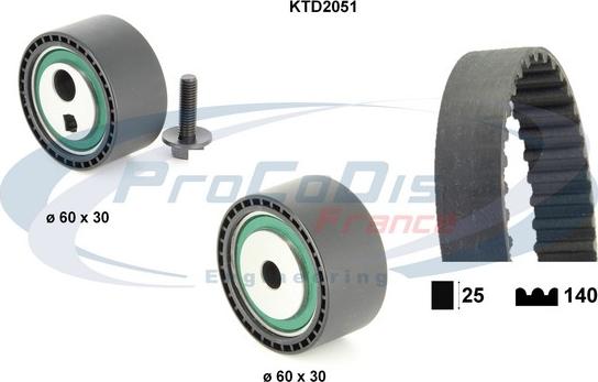 Procodis France KTD2051 - Kit de distribution cwaw.fr