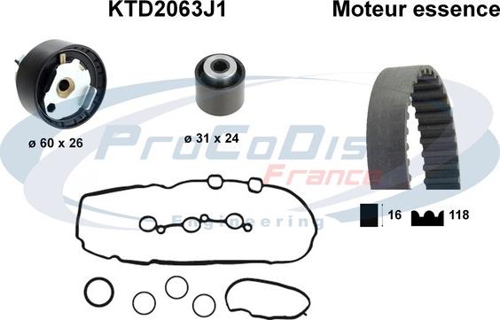 Procodis France KTD2063J1 - Kit de distribution cwaw.fr