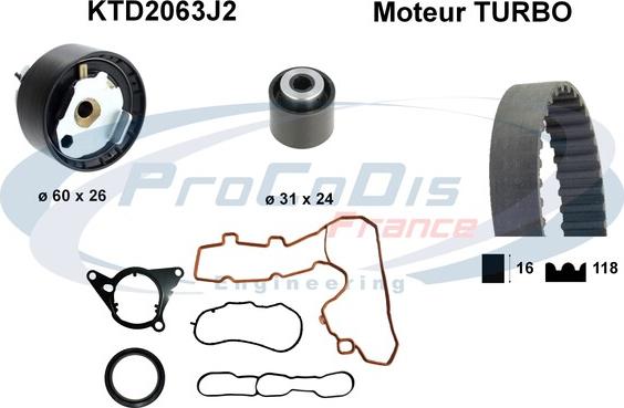 Procodis France KTD2063J2 - Kit de distribution cwaw.fr