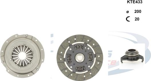 Procodis France KTE433 - Kit d'embrayage cwaw.fr