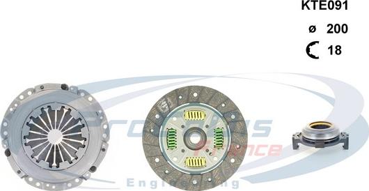 Procodis France KTE091 - Kit d'embrayage cwaw.fr