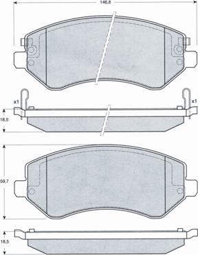 Procodis France PF1493 - Kit de plaquettes de frein, frein à disque cwaw.fr