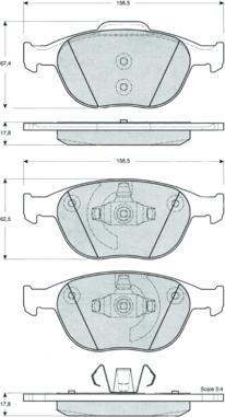 Procodis France PF1449 - Kit de plaquettes de frein, frein à disque cwaw.fr