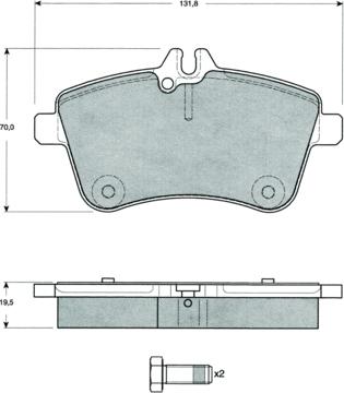 Procodis France PF1455 - Kit de plaquettes de frein, frein à disque cwaw.fr