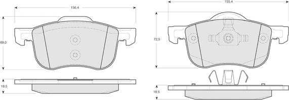 Procodis France PF1404 - Kit de plaquettes de frein, frein à disque cwaw.fr