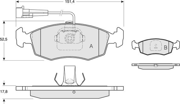 Procodis France PF1411 - Kit de plaquettes de frein, frein à disque cwaw.fr