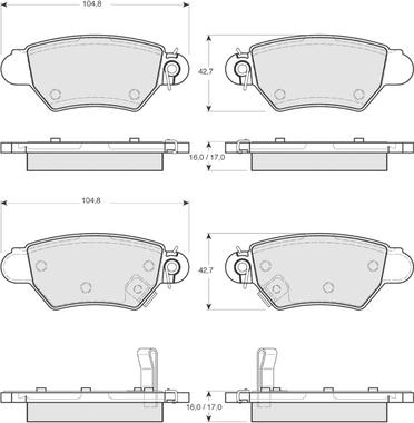 Procodis France PF1412 - Kit de plaquettes de frein, frein à disque cwaw.fr