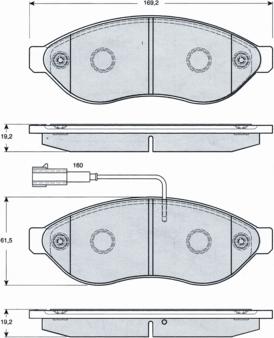 Procodis France PF1439 - Kit de plaquettes de frein, frein à disque cwaw.fr