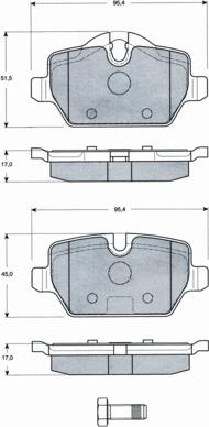 Procodis France PF1434 - Kit de plaquettes de frein, frein à disque cwaw.fr