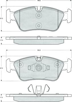 Procodis France PF1435 - Kit de plaquettes de frein, frein à disque cwaw.fr