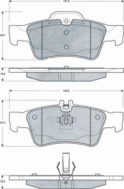 Procodis France PF1430 - Kit de plaquettes de frein, frein à disque cwaw.fr