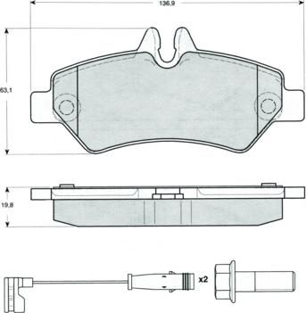 Procodis France PF1427 - Kit de plaquettes de frein, frein à disque cwaw.fr