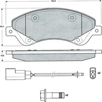 Procodis France PF1479 - Kit de plaquettes de frein, frein à disque cwaw.fr