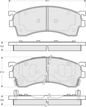 Procodis France PF1542 - Kit de plaquettes de frein, frein à disque cwaw.fr