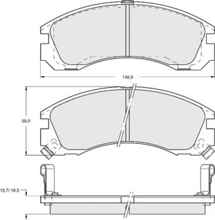 Procodis France PF1503 - Kit de plaquettes de frein, frein à disque cwaw.fr