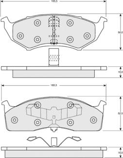 Procodis France PF1534 - Kit de plaquettes de frein, frein à disque cwaw.fr