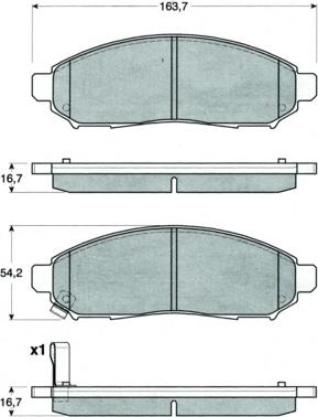 Procodis France PF1528 - Kit de plaquettes de frein, frein à disque cwaw.fr