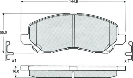 Procodis France PF1527 - Kit de plaquettes de frein, frein à disque cwaw.fr