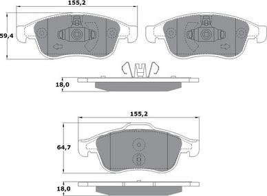 Procodis France PF1641 - Kit de plaquettes de frein, frein à disque cwaw.fr