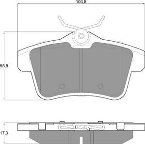 Procodis France PF1660 - Kit de plaquettes de frein, frein à disque cwaw.fr