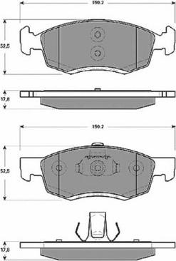 Procodis France PF1661 - Kit de plaquettes de frein, frein à disque cwaw.fr