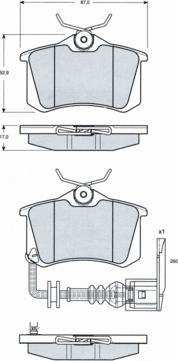 Procodis France PF1615 - Kit de plaquettes de frein, frein à disque cwaw.fr