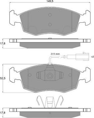 Procodis France PF1688 - Kit de plaquettes de frein, frein à disque cwaw.fr