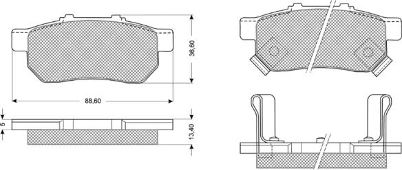 Procodis France PF1099 - Kit de plaquettes de frein, frein à disque cwaw.fr