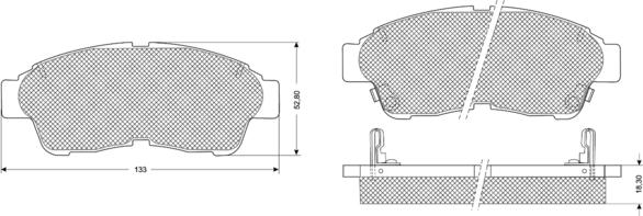 Procodis France PF1096 - Kit de plaquettes de frein, frein à disque cwaw.fr