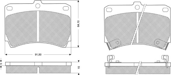 Procodis France PF1091 - Kit de plaquettes de frein, frein à disque cwaw.fr