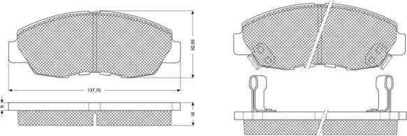 Procodis France PF1098 - Kit de plaquettes de frein, frein à disque cwaw.fr