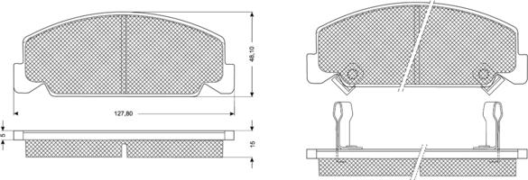 Procodis France PF1097 - Kit de plaquettes de frein, frein à disque cwaw.fr