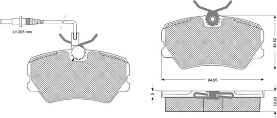 Procodis France PF1044 - Kit de plaquettes de frein, frein à disque cwaw.fr