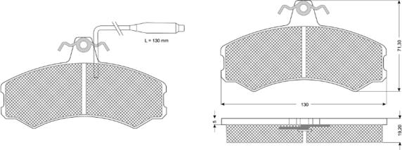 Procodis France PF1046 - Kit de plaquettes de frein, frein à disque cwaw.fr